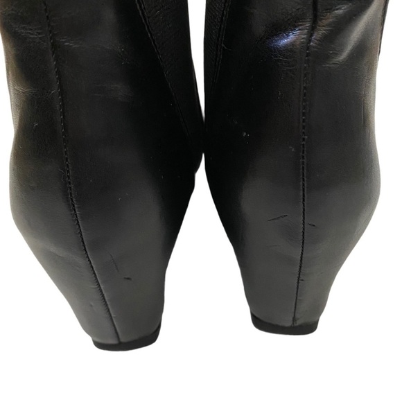 Forever 21 Hidden Wedge Black Booties Sz 5.5 - Picture 5 of 8